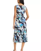 MIDI DRESS WITH ASYMMETRICAL NK-LINE