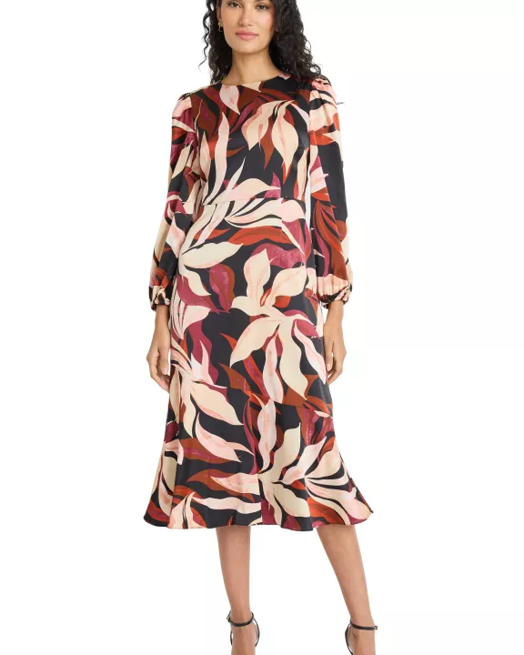 LONG SLEEVE MIDI DRESS