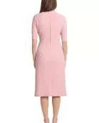 DRAPED MIDI SHEATH DRESS
