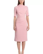 DRAPED MIDI SHEATH DRESS