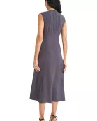 V-NECK SLEEVELESS MIDI DRESS