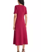 SLEEVELESS V-NECK MIDI DRESS