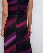 JEWEL NECK SIDE RUCHED SLEEVELESS MAXI DRESS
