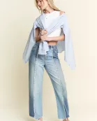 SPLIT DECISION DENIM PANTS