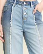 PLUS SIZE SPLIT DECISION DENIM PANTS