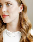 Screwback Stud Earrings - Paloma Pear Silver
