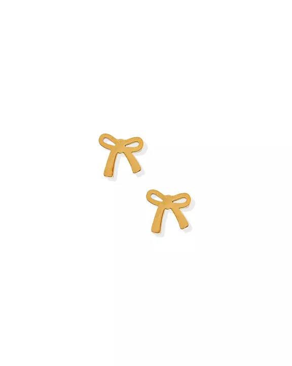 Screwback Stud Earrings - Ruby Bow