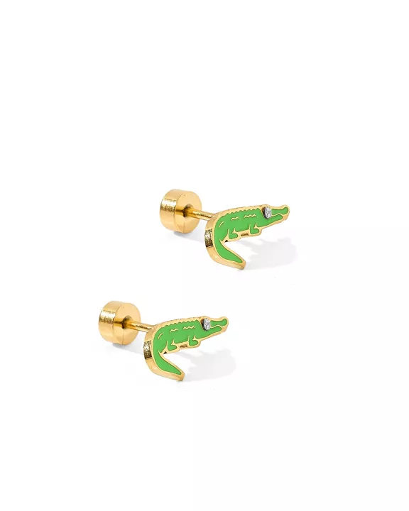 Screwback Stud Earrings - Gator
