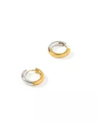 Huggie Earrings - Scarlett Hoop Two-Tone 12mm