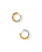 Huggie Earrings - Scarlett Hoop Two-Tone 12mm