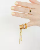 Huggie Earrings - Scarlett Hoop Two-Tone 12mm