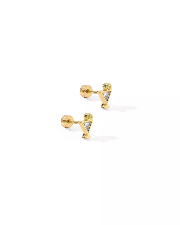Screwback Stud Earrings - Martini