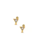 Screwback Stud Earrings - Martini