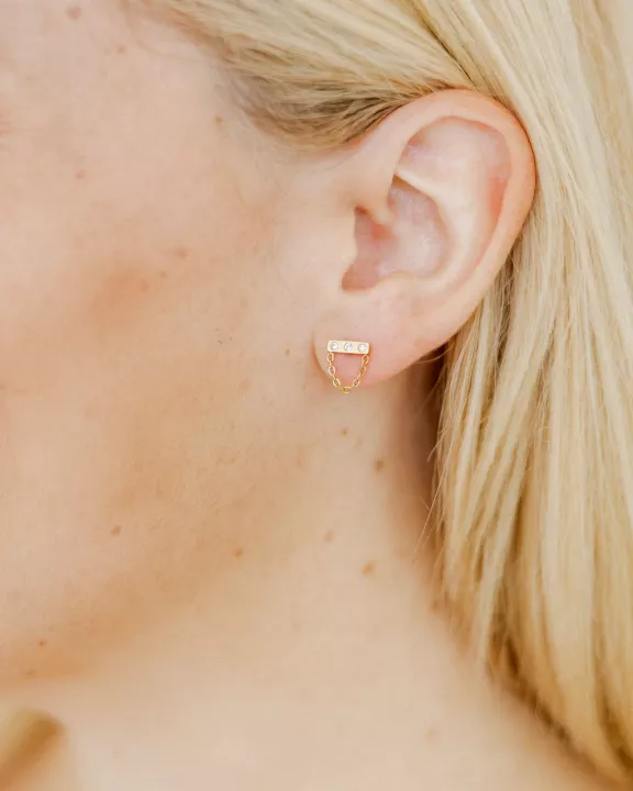 Screwback Stud Earrings - Channing