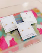 Screwback Stud Earrings - Heidi Pearl Heart