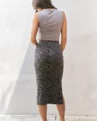 PLUS SIZE ZEBRA PRINT SKIRT