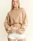 BE YOUR SELF SWEATER CROP TOP