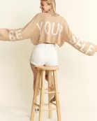 BE YOUR SELF SWEATER CROP TOP