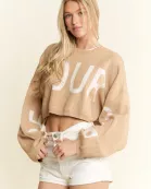 BE YOUR SELF SWEATER CROP TOP