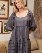 SQUARE NECK BABYDOLL DRESS