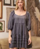 SQUARE NECK BABYDOLL DRESS