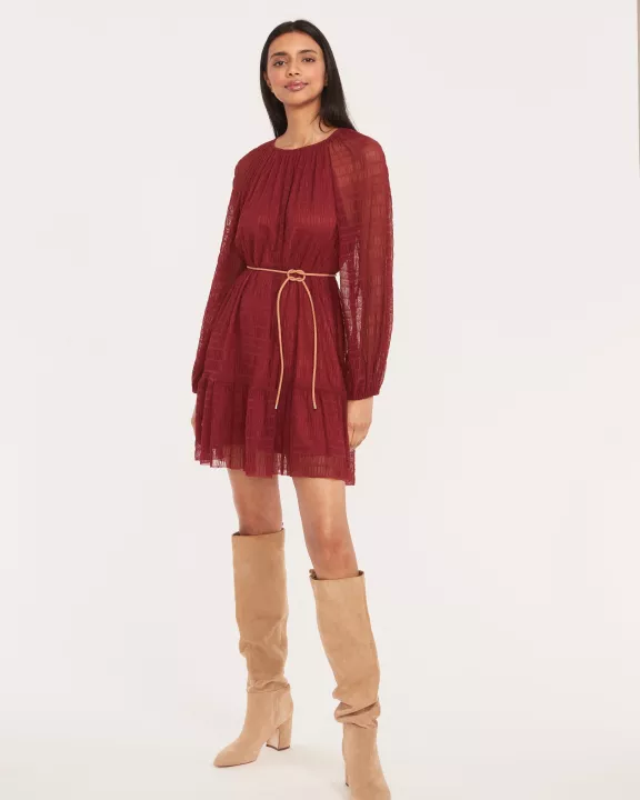 LONG SLEEVE MINI WITH TIE BELT