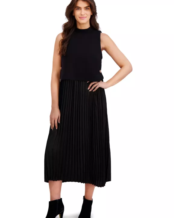 SIDE BUTTON POPOVER WITH PLEATED SKIRT