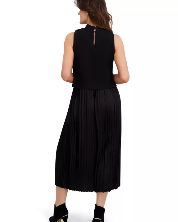 SIDE BUTTON POPOVER WITH PLEATED SKIRT