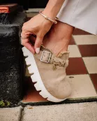 Cali- Slip on Mule/Sneaker Marshmallow soft footbed, braided detail