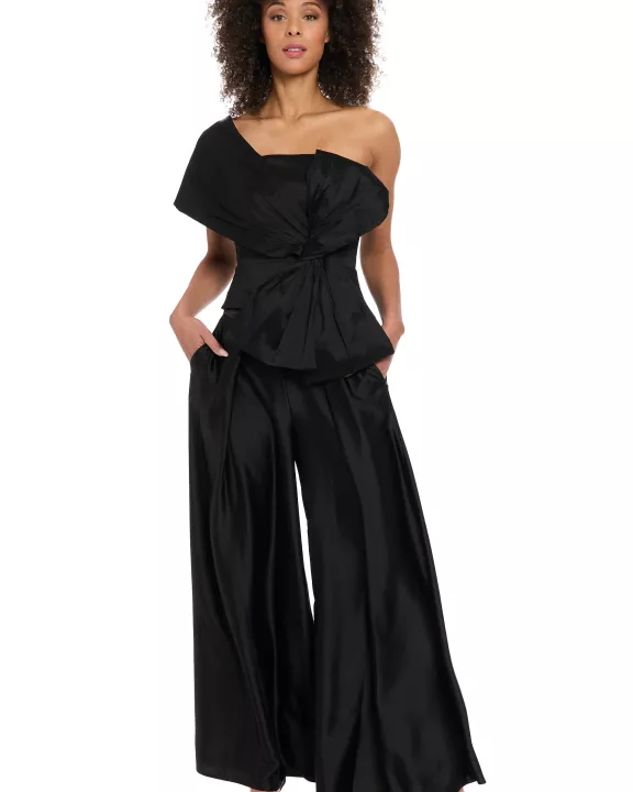 ONE SHOULDER ASYMMETRIC BOW TOP