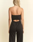 SUMMER HOT GIRL SOLID STRAPLESS TUBE JUMPSUIT