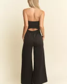 SUMMER HOT GIRL SOLID STRAPLESS TUBE JUMPSUIT