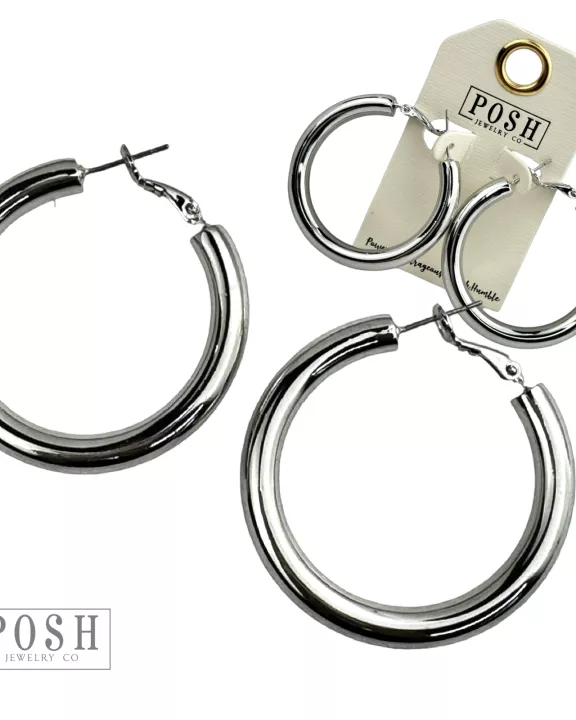 Tube hoop earring