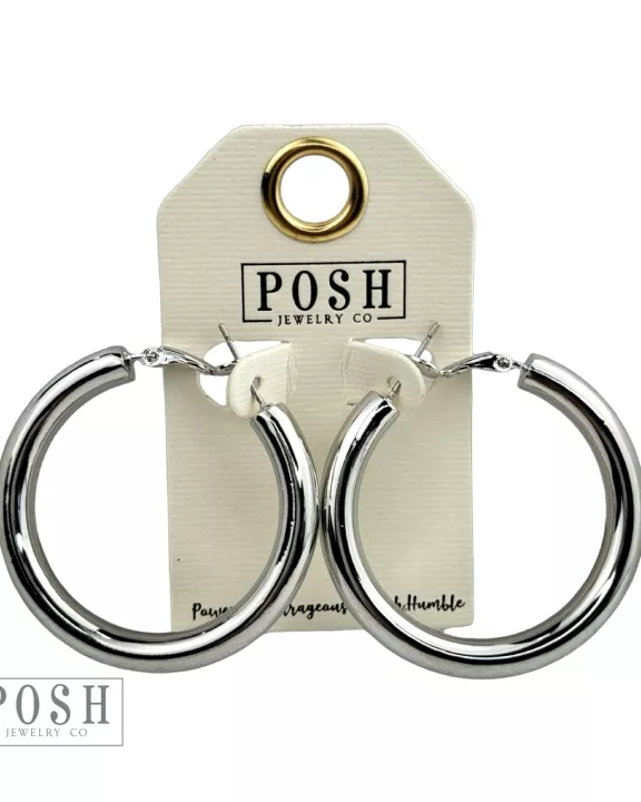 Tube hoop earring