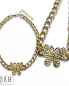 Pearl butterfly chain necklace