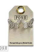 Pearl butterfly post earring