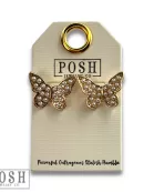 Pearl butterfly post earring