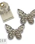 Pearl butterfly post earring