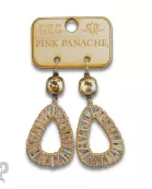 Tube bead wrapped earring with Austrian crystal