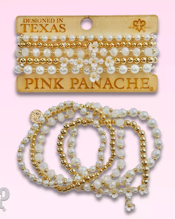 Flower cross charm bracelet