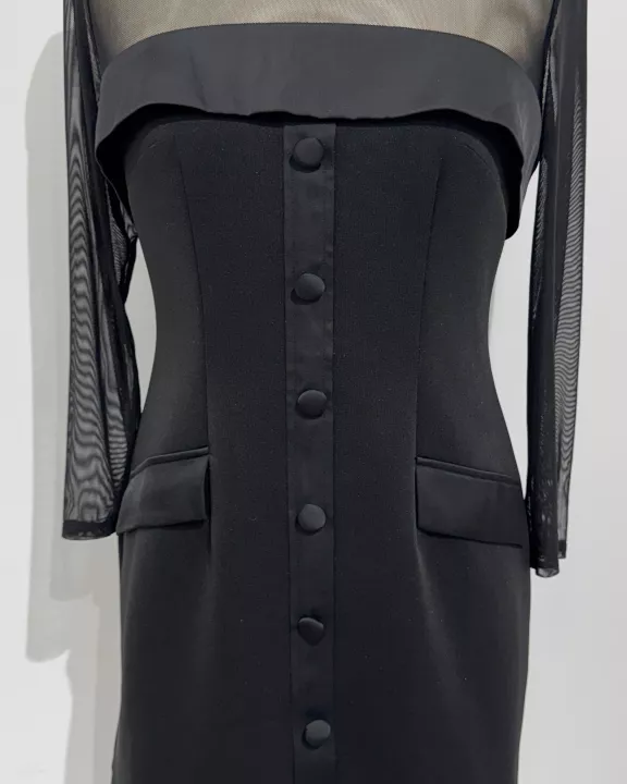 TUXEDO ILLUSION DRESS