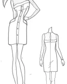 TUXEDO ILLUSION DRESS