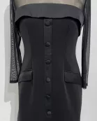 TUXEDO ILLUSION DRESS