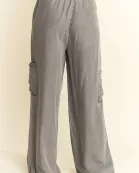 MINERAL WASH TENCEL WIDE PANTS