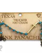 Gold cross beaded trucker hat chain