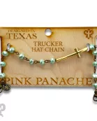 Gold cross beaded trucker hat chain