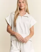 PLUS SIZE QUARTER ZIP ATHLETIC 2 PIECE SET