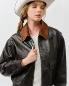 MAJ3263 VINTAGE LEATHER BOMBER JAKCET