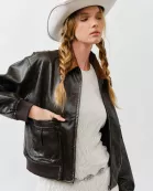 MAJ3263 VINTAGE LEATHER BOMBER JAKCET