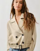 AJJ5041 TRENCH SUEDE HALF JACKET